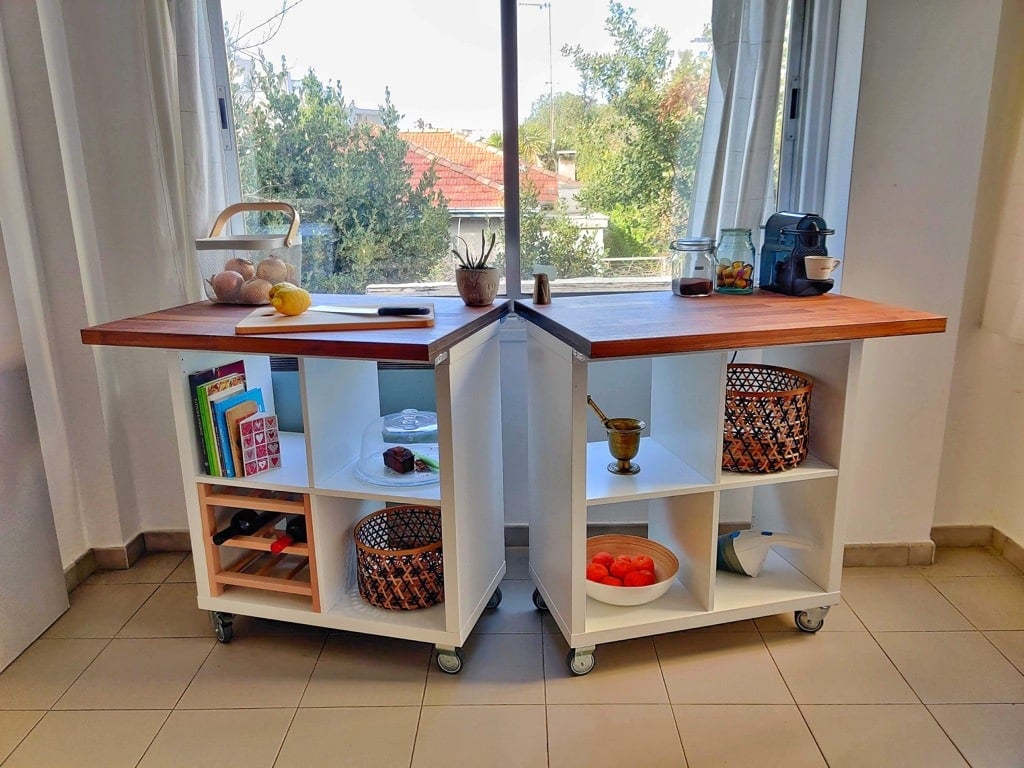 Detached-Unit - IKEA Hackers 2 in 1 portable kitchen island