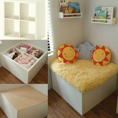 Ikea-storage - IKEA Hackers toy storage and reading nook
