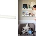 IKEA MOSSLANDA picture ledge scalloped shelves
